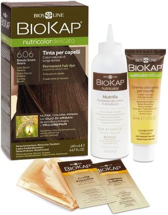 Biokap Nutricolor Delicato Farba Koloryzująca Do Włosów  6.06 Ciemny Blond 140ml