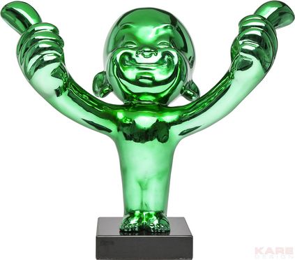 置物 KARE DESIGN Great Boy Kare Design Great Boy Zielona Figurka Dekoracyjna Polyresin