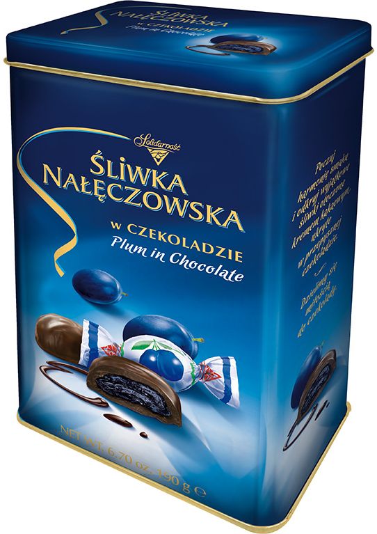 Solidarność Plum in Chocolate 190g, SLIWKA NALECZOWSKA