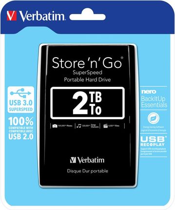 Verbatim Store 'n' Go 2TB USB 3.0 Czarny (53177)