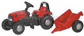 Traktor Na Pedały Rollykid Case Cvx 1170 Z Przyczepą Rolly Toys