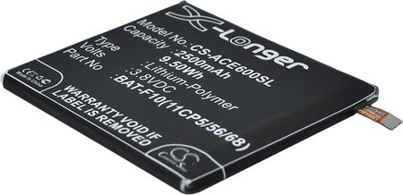 Cameron Sino Acer Liquid E600 / Bat-F10(11Cp5/56/68) 2500Mah 9.50Wh Li-Polymer 3.8V (CS-ACE600SL)