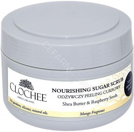 Clochee Nourishing Sugar Scrub Odżywczy peeling cukrowy z pestkami malin mango 250ml 