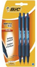Zdjęcie BiC  DŁUGOPIS SOFT FEEL CLICK GRIP FINE NIEBIESKI BLISTER 3  - Strzyżów