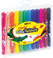 Zdjęcie Amos Kredki Silky Twisters 12kol. CST12 - Kamień Krajeński
