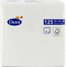 Duni Serwetki 33/2w Białe Tissue 125 Szt 180376