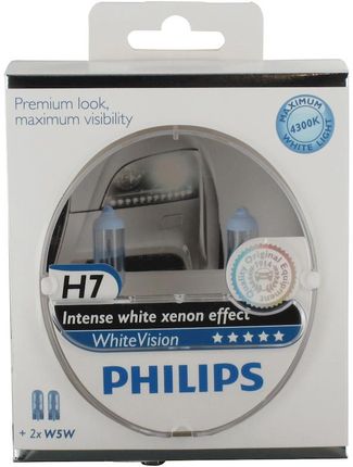 Żarowka samochodowa PHILIPS Żarówka H7 12V White Vision Set 2szt - Opinie i  ceny na