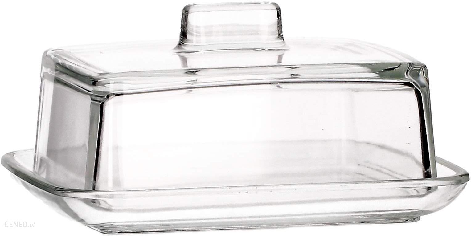 Carnival glass butter dish with lid