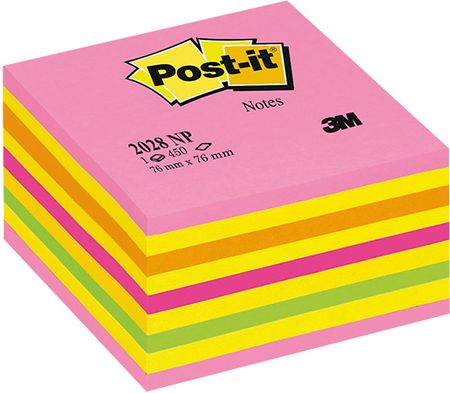 3M Post-It Kostka Samop (2028-Np) 76x76mm 1x450 Kart Cukierkowa Różowa (3M-FT510093204)