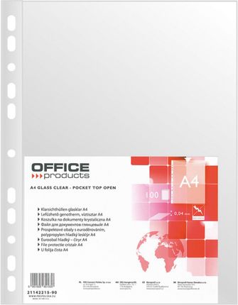 Office Products Koszulki na Dokumenty Pp A4 Krystal 40Mikr 100szt (21142215-90)