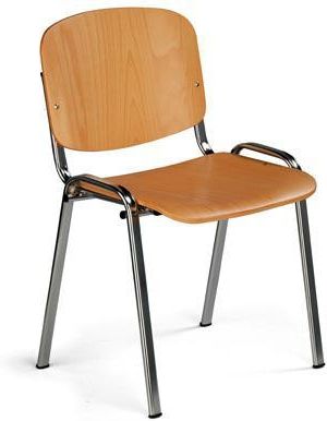 Manutan Drewniane krzesło i Sylva Chrom 239385