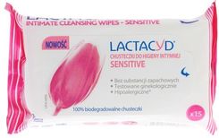 Zdjęcie LACTACYD SENSITIVE Chusteczki do higieny intymnej 15szt. - Łomża
