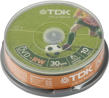 DVD-RW TDK 1.4 GB 2x Mini (cake10) (DVD-RW14CBEB10)
