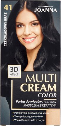 Joanna Multi Cream Color Farba do włosów 41 Czekoladowy brąz