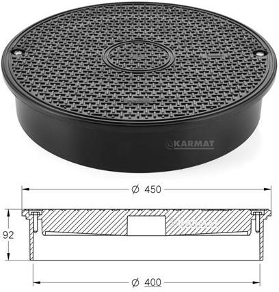 Karmat Pokrywa Pp 400 Mm Do Rury Litej Oraz Karbowanej Nacisk 7,5 Tony P400