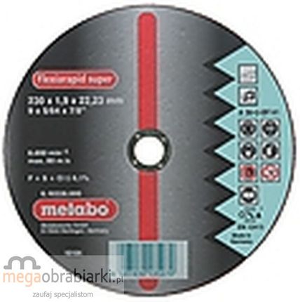 Metabo Tarcza tnąca do stali 180 mm (25 szt) Flexiarapid A 46-U płaska 616226000