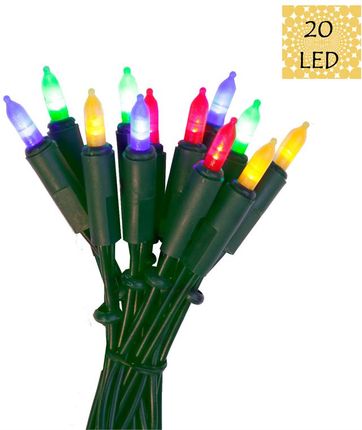 Xmas Living Glass P Led  Girlanda Milticolor 20 Led 4,35m 421-13