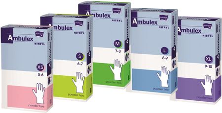 Matopat rękawice nitrylowe niepudrowane Ambulex XL białe 100szt. 
