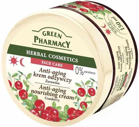 Krem Green Pharmacy anti aging odżywczy żurawina na dzień 150ml