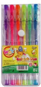 Długopisy żelowe fluorescencyjne 6 kolorów