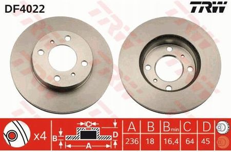 Tarcza Hamulcowa Trw Df4022 - zdjęcie 2