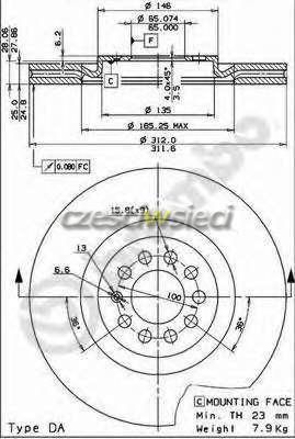 Tarcza hamulcowa BREMBO 09.7880.11