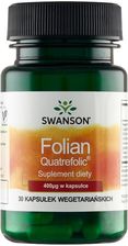 Zdjęcie Swanson Folian Quatrefolic 400mcg 30kaps. - Barcin
