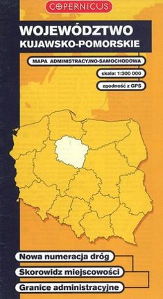 Woj.Kujawsko Pom.mapa sam./Coper/1:300000/