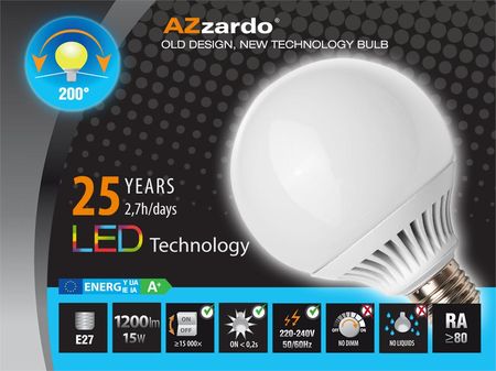 Azzardo LED Globe 15W E27 200° 1200lm LL127151