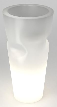 PD CONCEPT Donica z polietylenu BENT ST-BENT69-LIGHT biały podświetlany