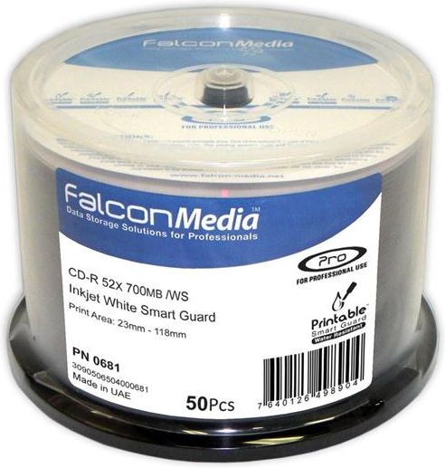 Nośnik danych Falcon Media (PRO CD-R 700MB 52X SMART GUARD GLOSSY CAKE ...