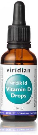 Viridian Viridikid Vitamin D Drops - Witamina D W Kropelkach Dla Dzieci, 30Ml