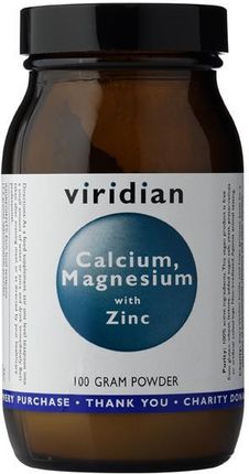 Viridian Calcium, Magnesium With Zinc - Wapń, Magnez I Cynk, 100G