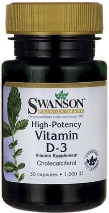 Kapsułki Swanson Vitamin D-3 witamina D-3 1000 IU 30 szt.