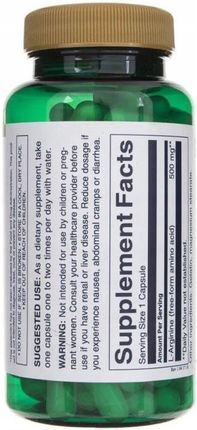 Swanson L-Arginina 500mg 100 kaps. - zdjęcie 4