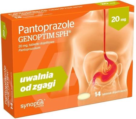 Pantoprazole Genoptim SPH 2 0mg 14 tabletek