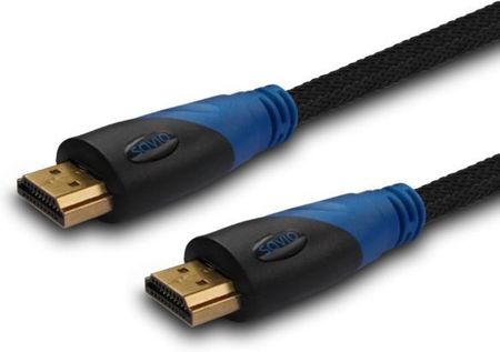 Savio Kabel HDMI oplot nylonowy złote końcówki v1.4 high speed ethernet/3D 5m (CL-49)