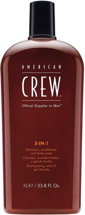 American Crew Classic 3w1 szampon + odżywka + żel do kąpieli 1000ml