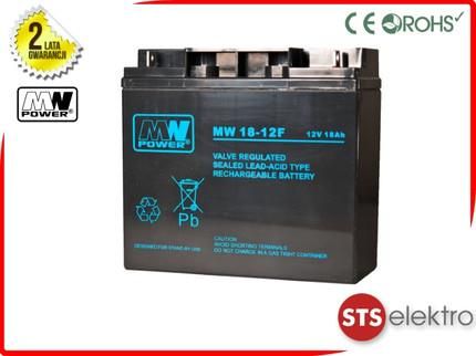 MW Power Akumulator AGM MW 18-12F 12V 18Ah F3
