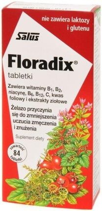 Gaia Herbs Tabletki Żelaza Floradix 84 tabl.
