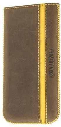 Valenta Pocket Stripe Vintage Brown - Skóra Samsung Galaxy S4/S3 Brązowy (8718503416366)