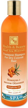 Szampon do włosów suchych i farbowanych z rokitnikiem minerały z Morza Martwego Health& Beauty 400ml