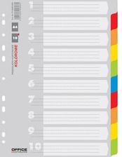 Zdjęcie Office Products Przekładki Kartonowe A4 Mix Kolorów 10 Szt - Myszków