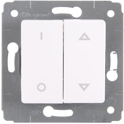 Legrand Łącznik Sterowania Roletami (Blokada Mechaniczna) Biały 10A-250V~ Cariva - 773604