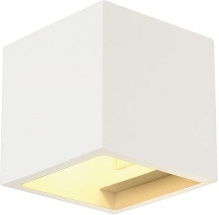 SLV PLASTRA CUBE oprawa ścienna kwadratowa, biały gips, G9 148018