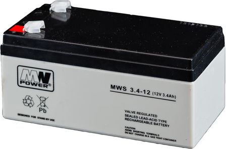 MW Power Akumulator AGM MWS 3.4-12 12V 3.4Ah T1