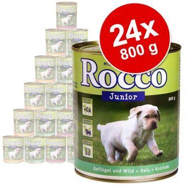 Rocco Junior Kurczak I Dziczyzna Z Ryżem I Wapniem 24X800G