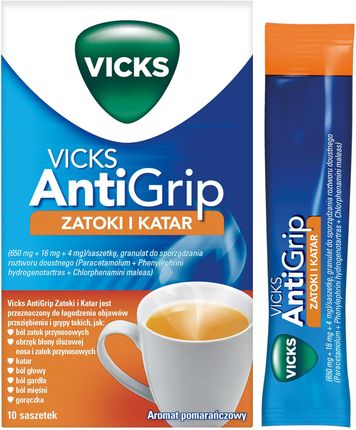 Vicks Antigrip (smak pomarańczowy) 10 sasz.
