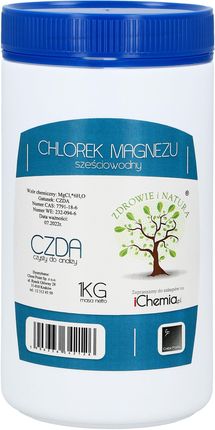 Chlorek Magnezu Sześciowodny CZDA 1kg + atomizer + butelka