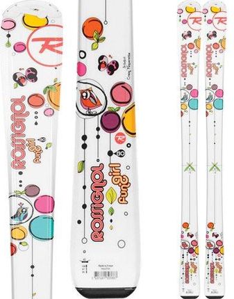Narty Rossignol Fun Girl + Saphir 45S Biały Różowy 130 11/12